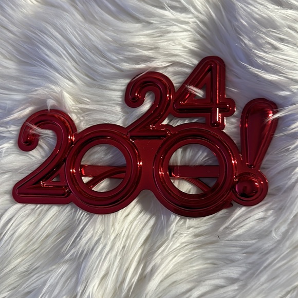 2024 Red New Year Glasses - Picture 2 of 2
